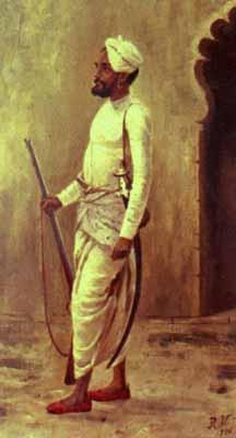 Raja Ravi Varma Rajaputra soldier Germany oil painting art